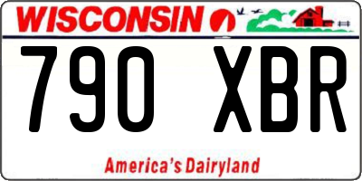 WI license plate 790XBR