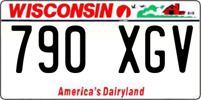 WI license plate 790XGV