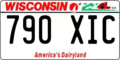 WI license plate 790XIC