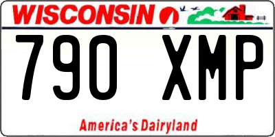 WI license plate 790XMP