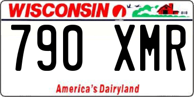 WI license plate 790XMR