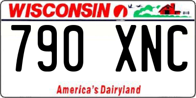 WI license plate 790XNC