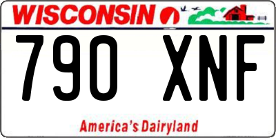WI license plate 790XNF