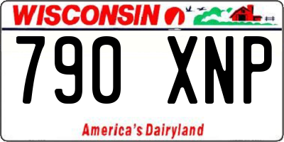 WI license plate 790XNP