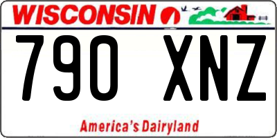 WI license plate 790XNZ