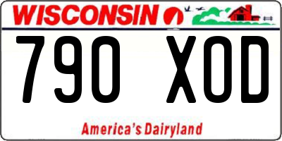 WI license plate 790XOD