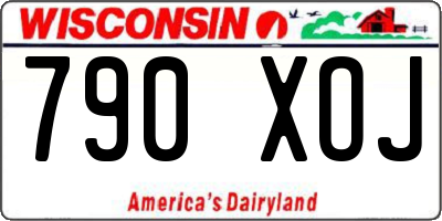 WI license plate 790XOJ