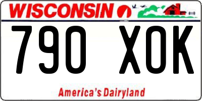 WI license plate 790XOK