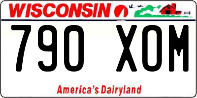 WI license plate 790XOM