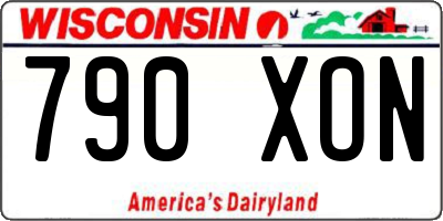 WI license plate 790XON