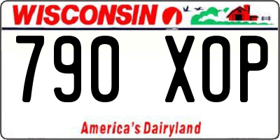 WI license plate 790XOP