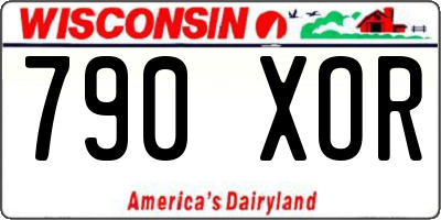 WI license plate 790XOR
