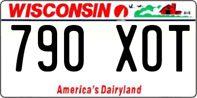 WI license plate 790XOT