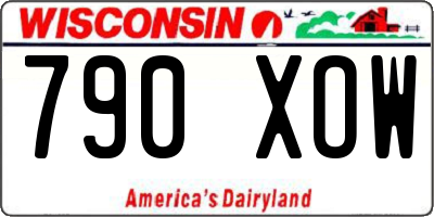 WI license plate 790XOW