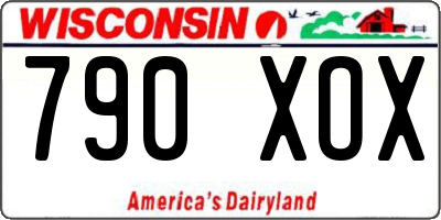 WI license plate 790XOX