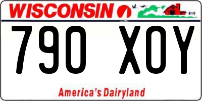 WI license plate 790XOY