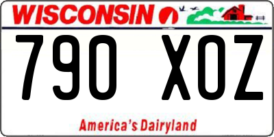 WI license plate 790XOZ