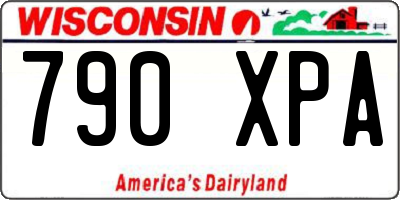 WI license plate 790XPA
