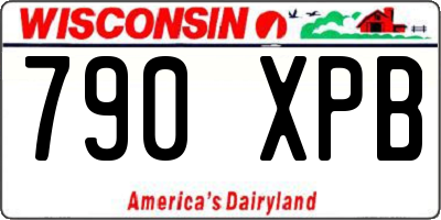 WI license plate 790XPB