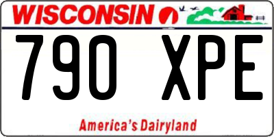 WI license plate 790XPE