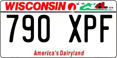 WI license plate 790XPF