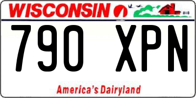 WI license plate 790XPN