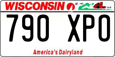 WI license plate 790XPO