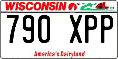 WI license plate 790XPP
