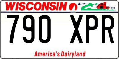 WI license plate 790XPR