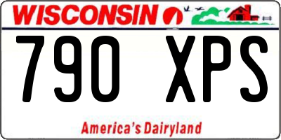 WI license plate 790XPS