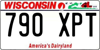 WI license plate 790XPT