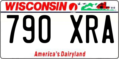 WI license plate 790XRA
