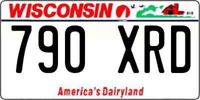 WI license plate 790XRD