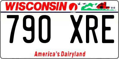 WI license plate 790XRE