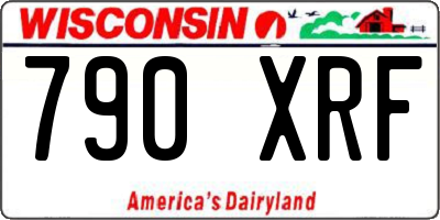 WI license plate 790XRF