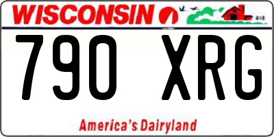 WI license plate 790XRG
