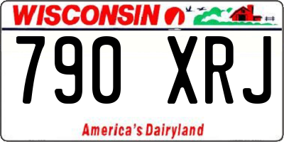 WI license plate 790XRJ