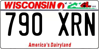 WI license plate 790XRN