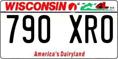 WI license plate 790XRO