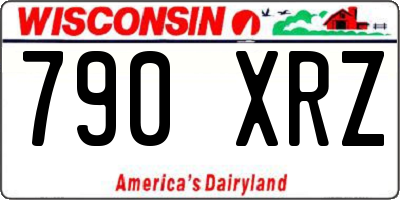 WI license plate 790XRZ