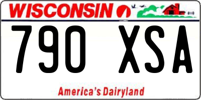 WI license plate 790XSA