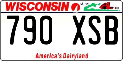 WI license plate 790XSB