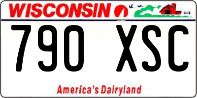 WI license plate 790XSC