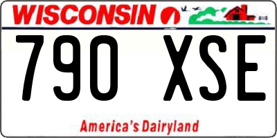 WI license plate 790XSE