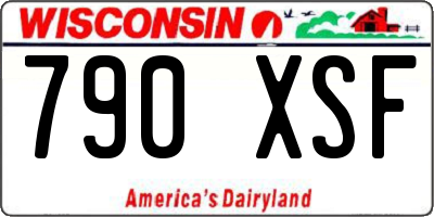 WI license plate 790XSF