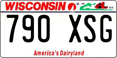 WI license plate 790XSG