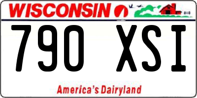 WI license plate 790XSI
