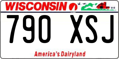 WI license plate 790XSJ