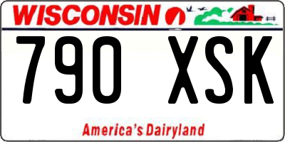 WI license plate 790XSK