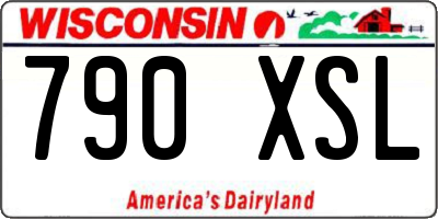 WI license plate 790XSL